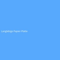 Langlebige Papier-Platte